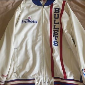 M&N Hardwood Classics vintage basketball jacket Washington Bullets/Wizards